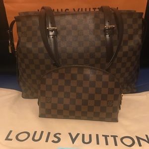 AUTHENTIC Louis Vuitton Chelsea Tote& Cosmetic Bag